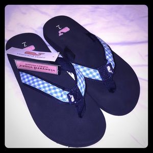 Vineyard Vines Gingham Sandals